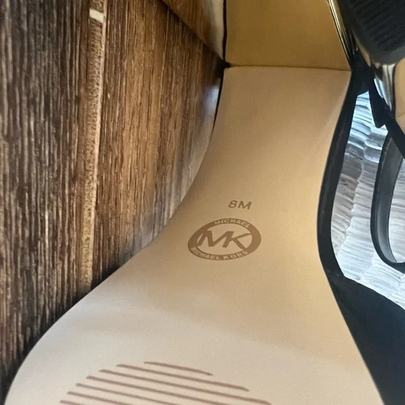 MICHAEL Michael Kors Porter Ankle Strap Block Heel Sandals in Black - Picture 10 of 12